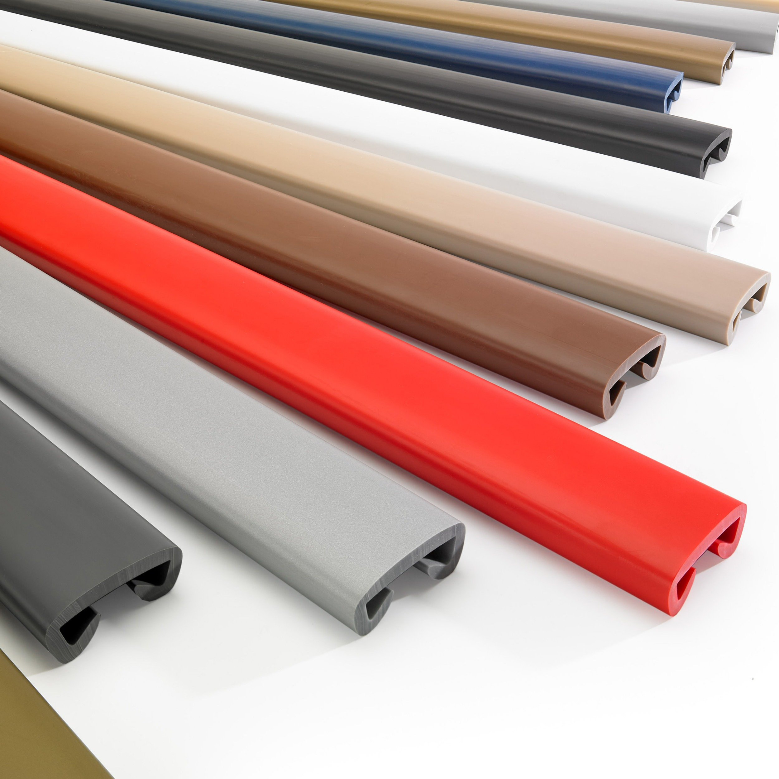 PVC handrail PREMIUM, railing 40x8mm red - Rail profiles