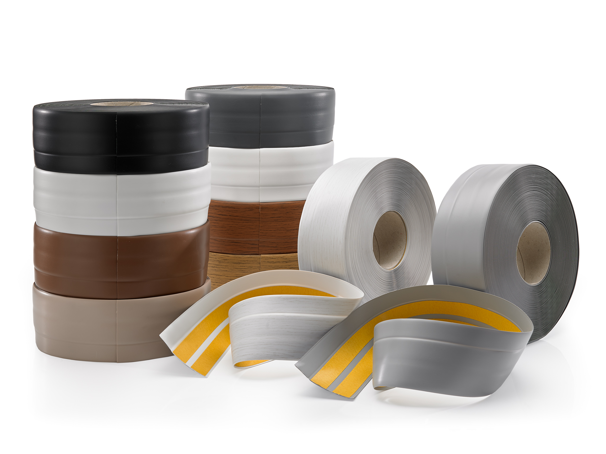 Selfadhesive skirting board PVC 50/20 1m white Selfadhesive baseboards